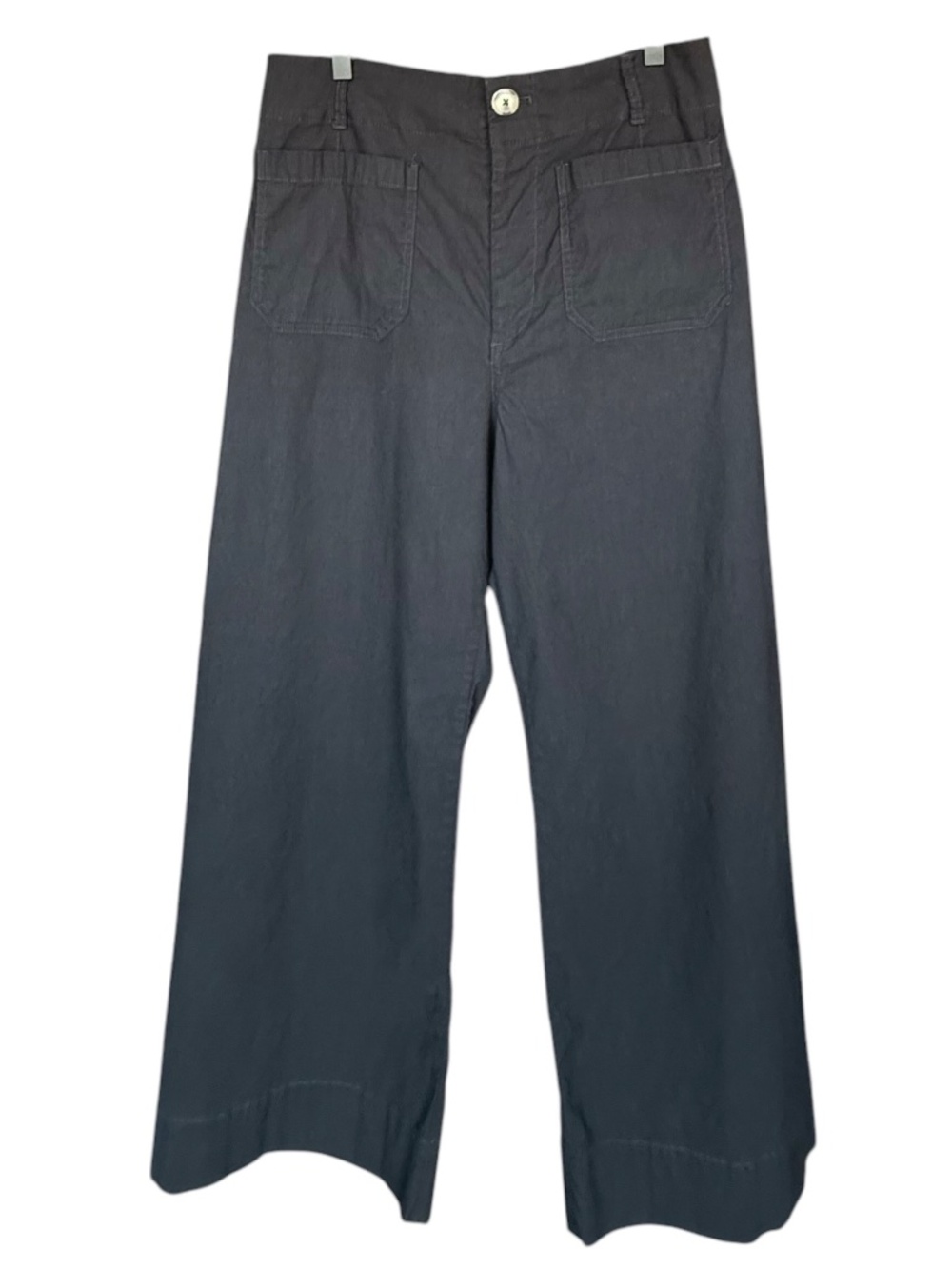 Anthropologie Maeve The Colette Black Wide Leg Crop Pants Sz 31 - Picture 2 of 8
